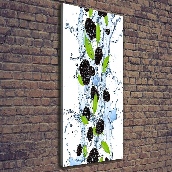 Canvas wall art Blackberries and water