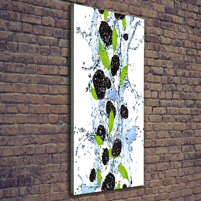 Canvas wall art Blackberries and water