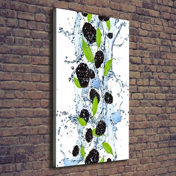 Canvas wall art Blackberries and water