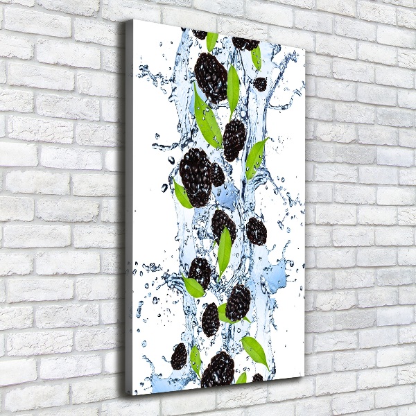 Canvas wall art Blackberries and water