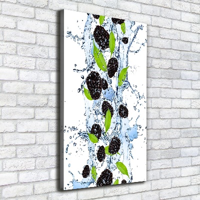 Canvas wall art Blackberries and water