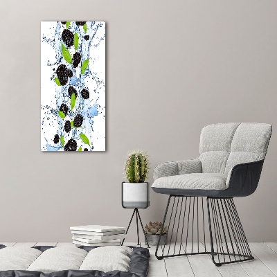 Canvas wall art Blackberries and water