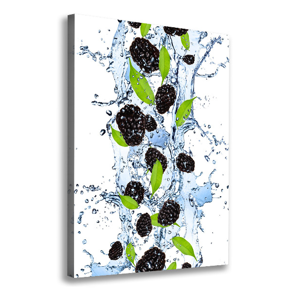 Canvas wall art Blackberries and water