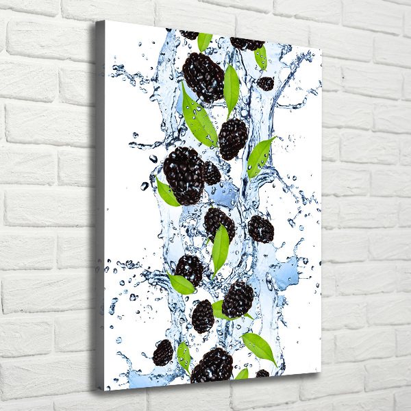 Canvas wall art Blackberries and water