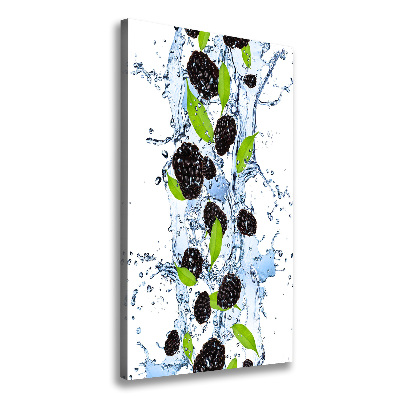 Canvas wall art Blackberries and water