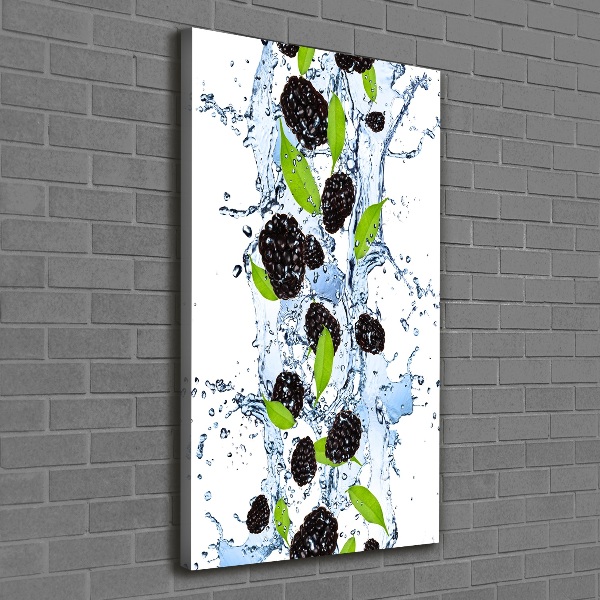 Canvas wall art Blackberries and water