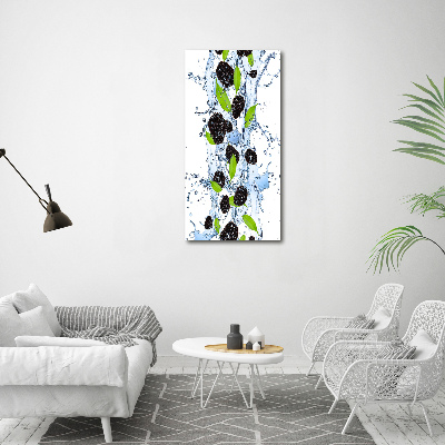 Canvas wall art Blackberries and water