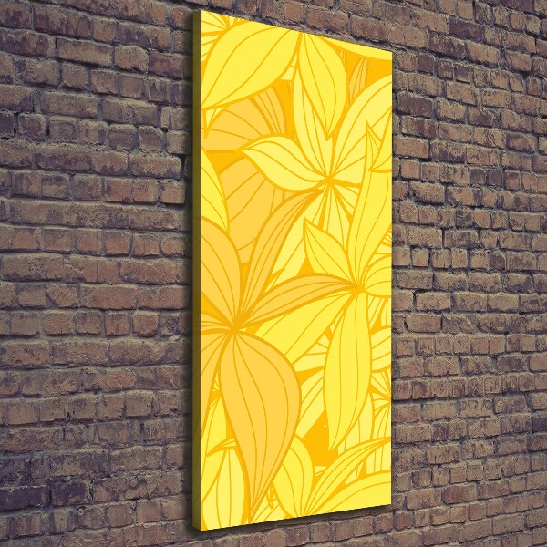 Large canvas wall art Yellow flowers