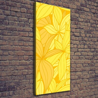 Large canvas wall art Yellow flowers