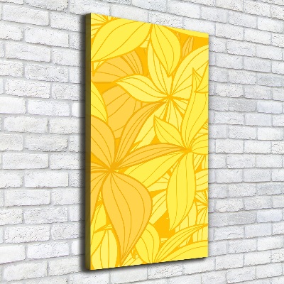 Large canvas wall art Yellow flowers