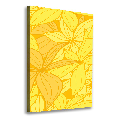 Large canvas wall art Yellow flowers