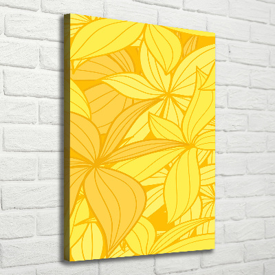 Large canvas wall art Yellow flowers