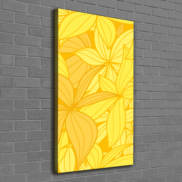 Large canvas wall art Yellow flowers