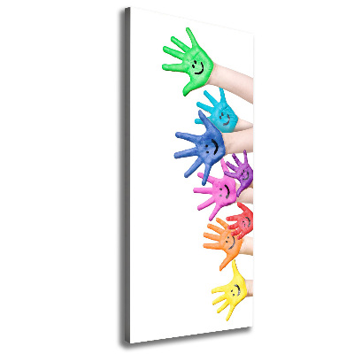 Large canvas wall art Painted hands