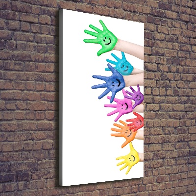 Large canvas wall art Painted hands