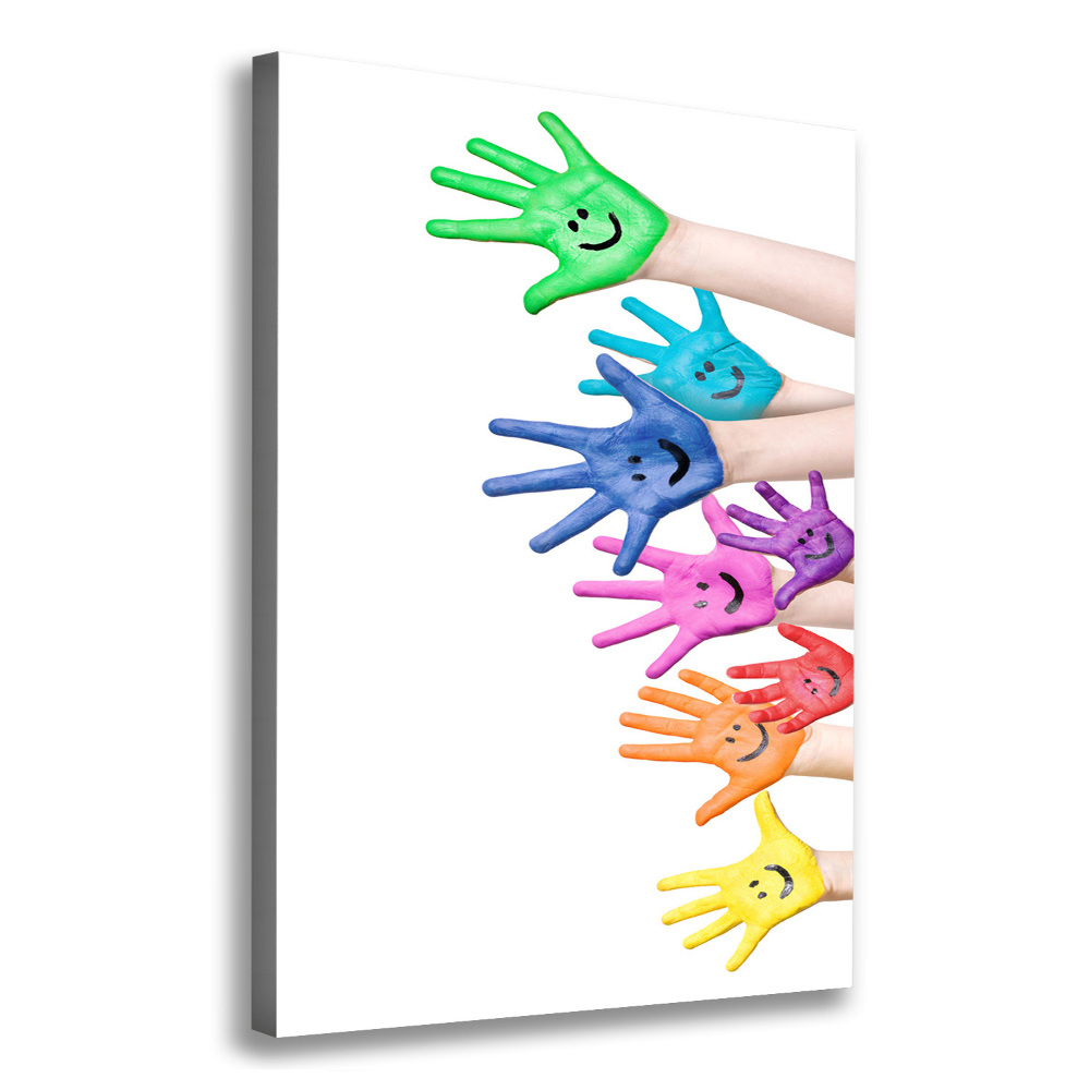 Large canvas wall art Painted hands