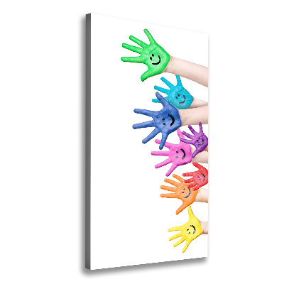 Large canvas wall art Painted hands