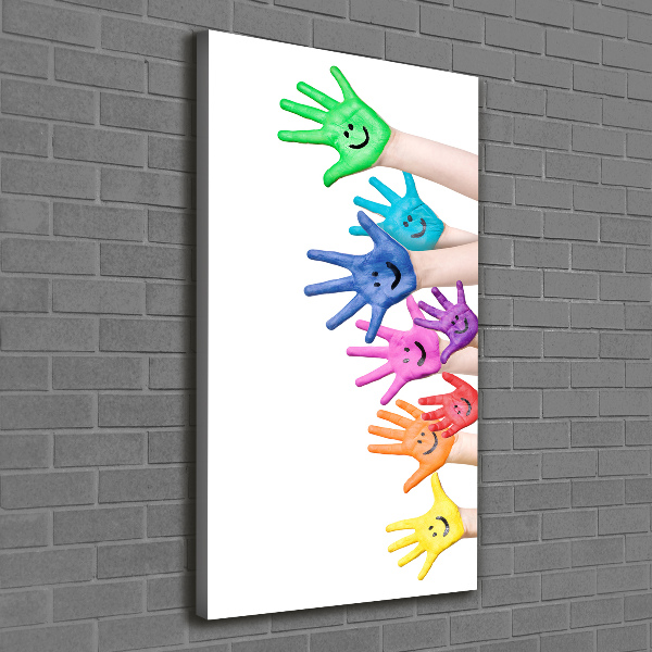 Large canvas wall art Painted hands