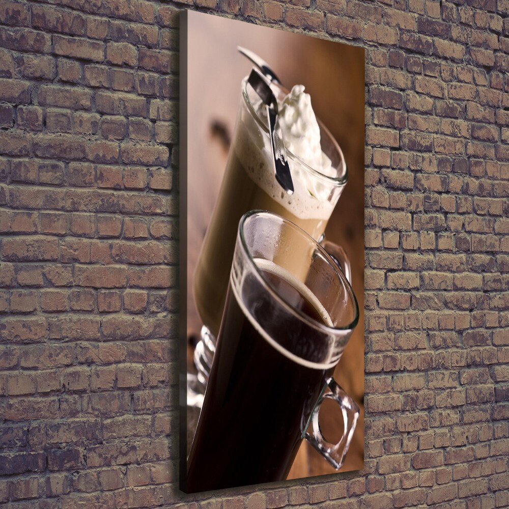 Wall art canvas large Frappe coffee