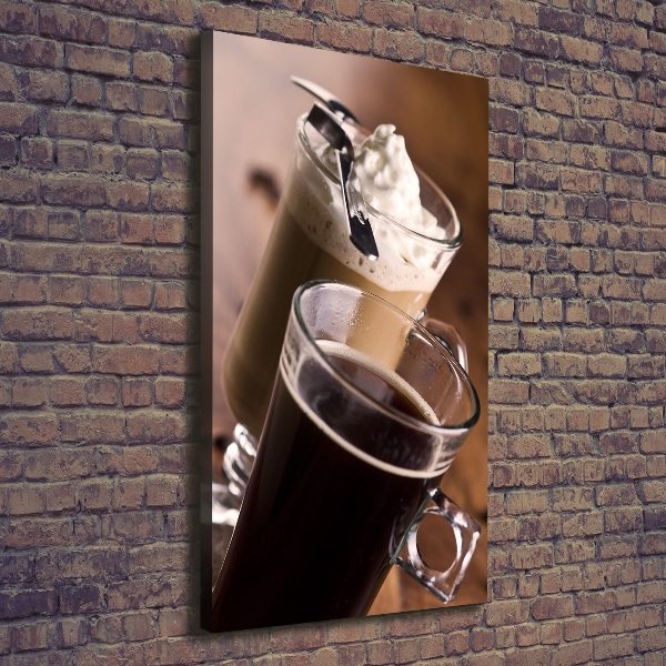 Wall art canvas large Frappe coffee