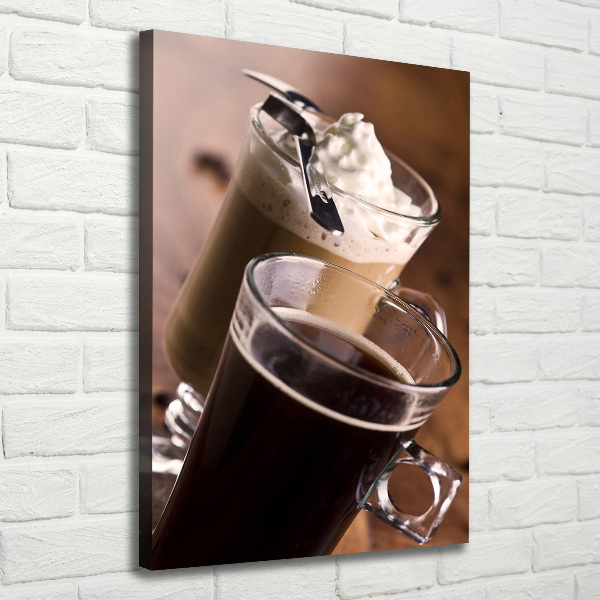 Wall art canvas large Frappe coffee