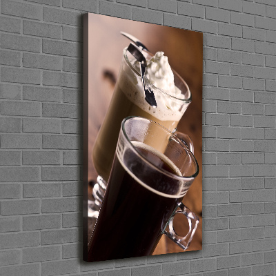 Wall art canvas large Frappe coffee