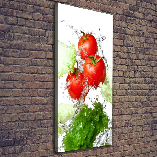 Large canvas wall art Tomatoes and lettuce