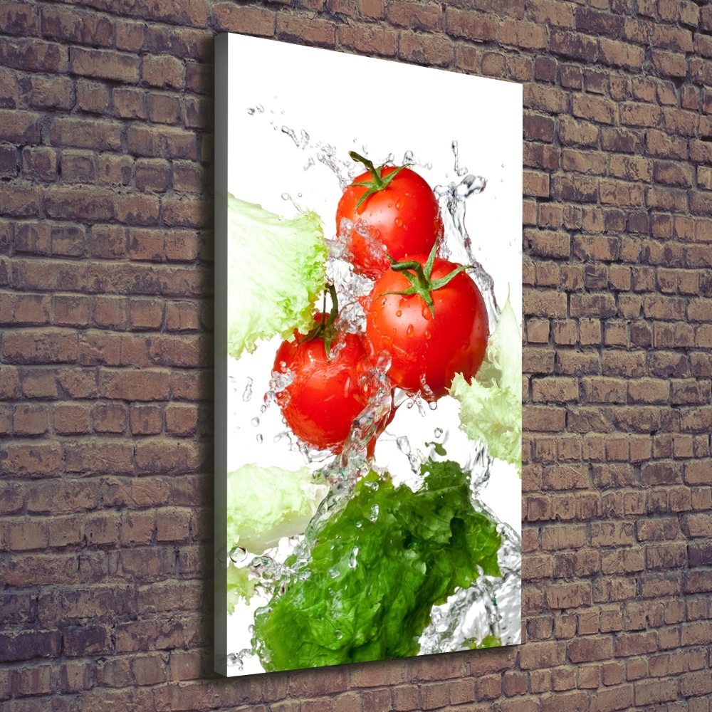 Large canvas wall art Tomatoes and lettuce