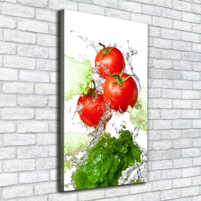 Large canvas wall art Tomatoes and lettuce