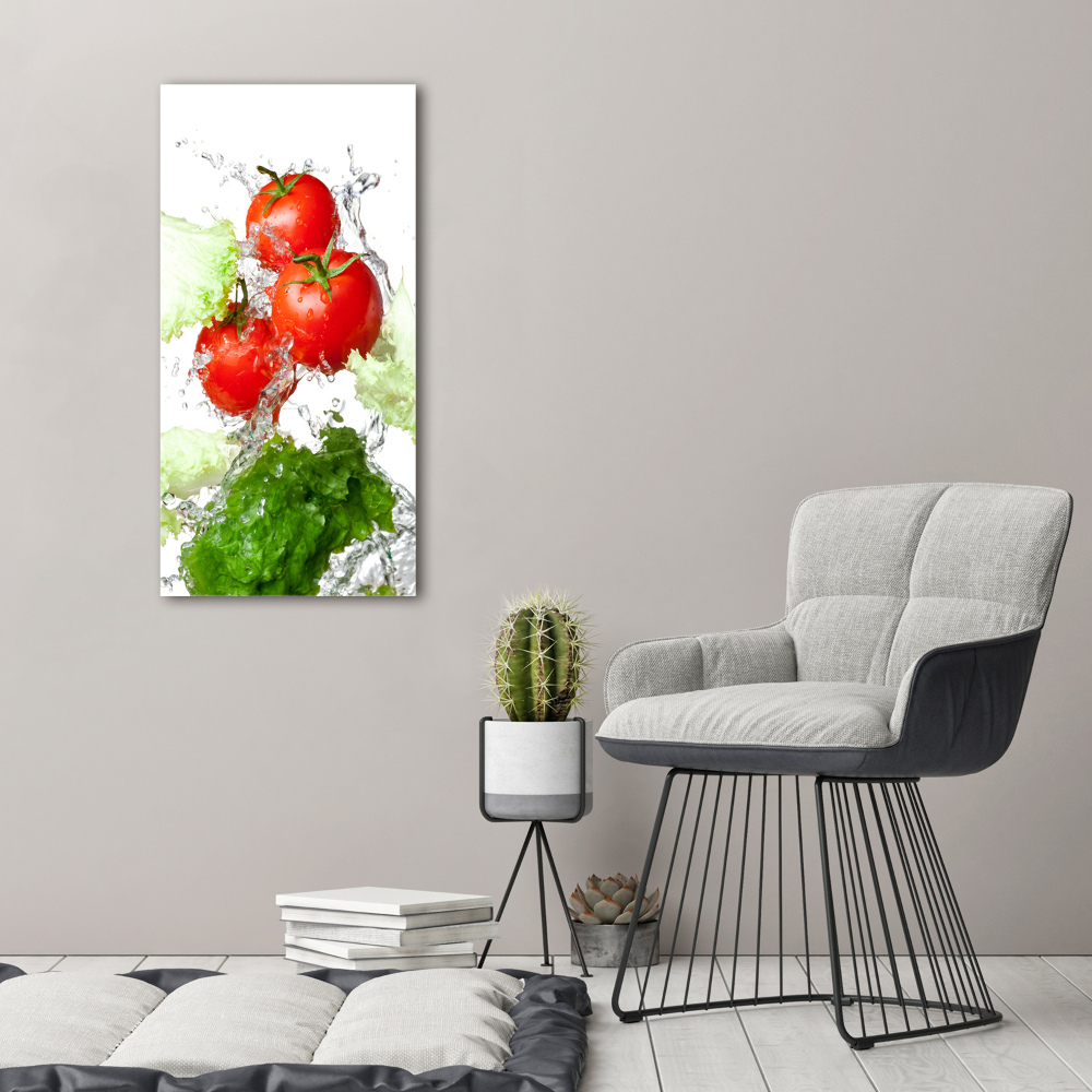 Large canvas wall art Tomatoes and lettuce