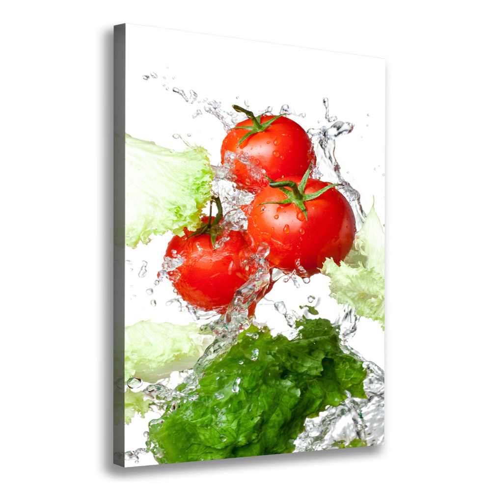 Large canvas wall art Tomatoes and lettuce