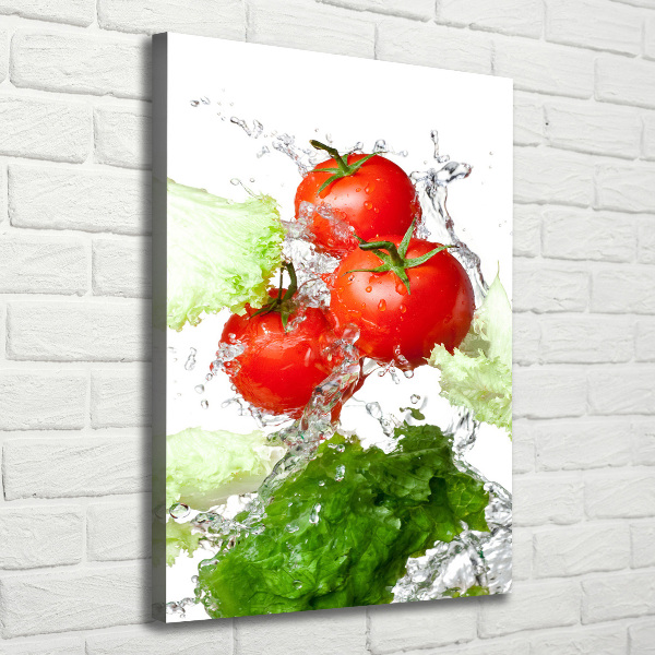 Large canvas wall art Tomatoes and lettuce