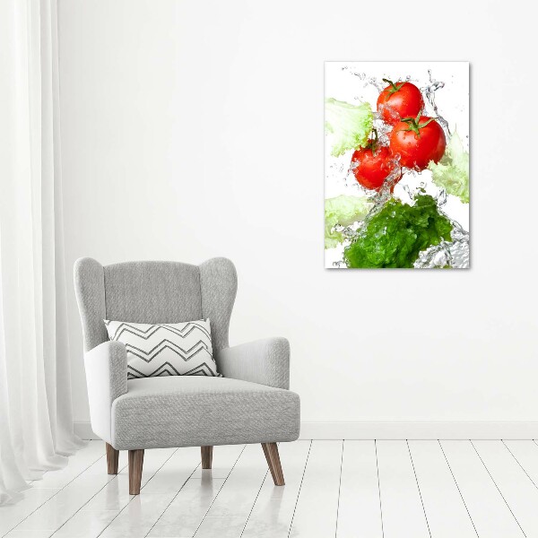 Large canvas wall art Tomatoes and lettuce