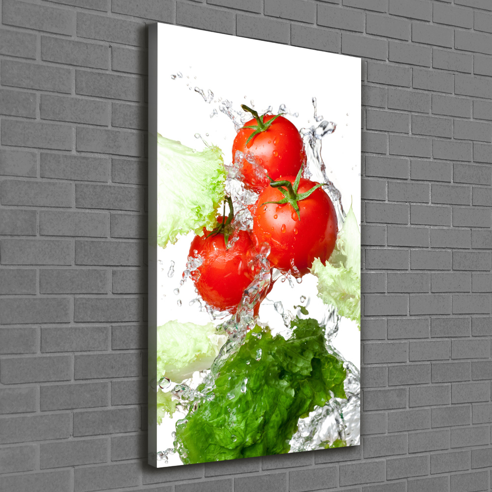 Large canvas wall art Tomatoes and lettuce