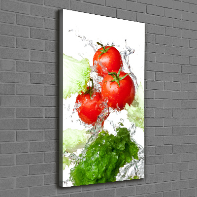 Large canvas wall art Tomatoes and lettuce