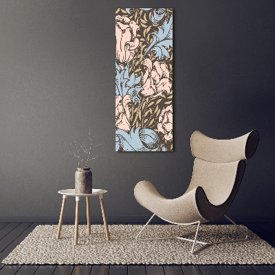 Large canvas wall art Flowers and leaves