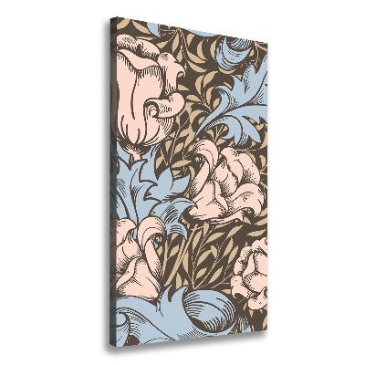 Large canvas wall art Flowers and leaves