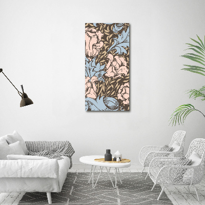 Large canvas wall art Flowers and leaves