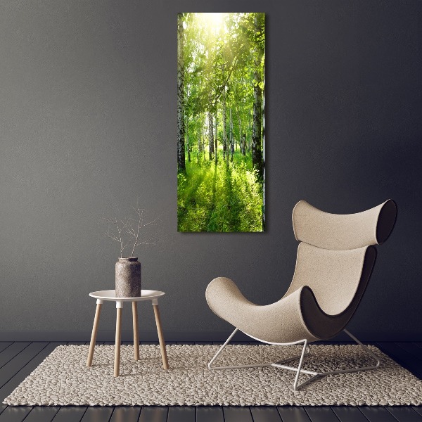 Wall art canvas Birch forest