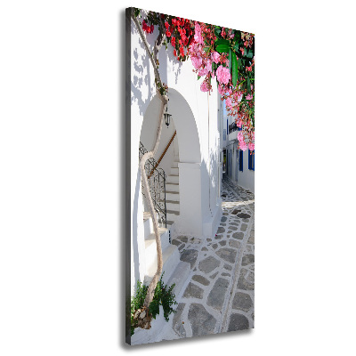 Canvas wall art Greek village