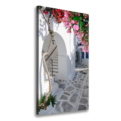 Canvas wall art Greek village