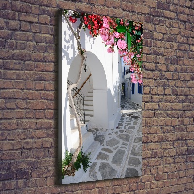 Canvas wall art Greek village