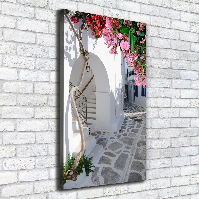 Canvas wall art Greek village