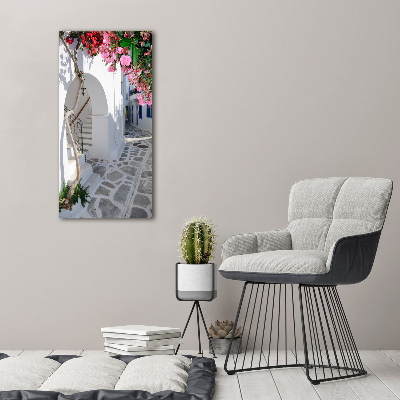 Canvas wall art Greek village