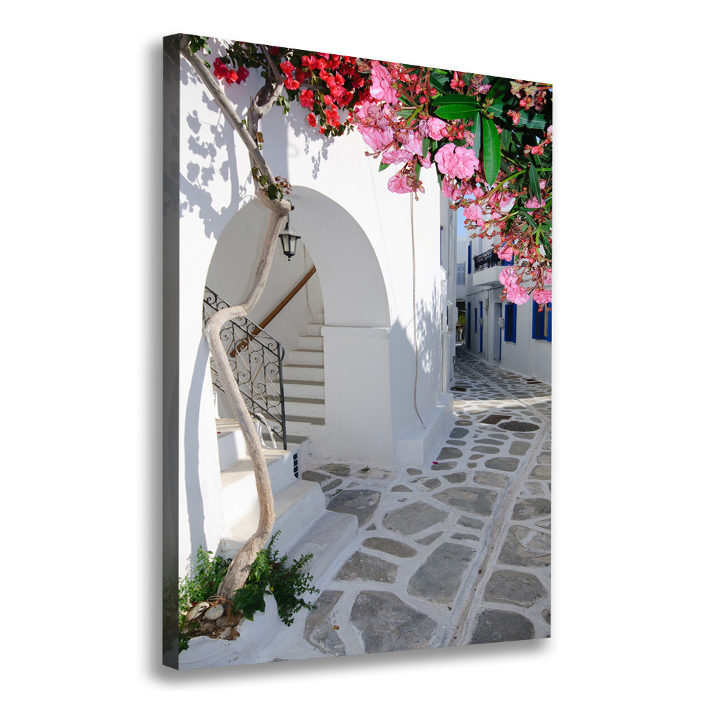 Canvas wall art Greek village