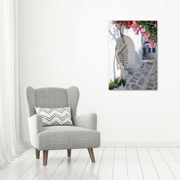 Canvas wall art Greek village