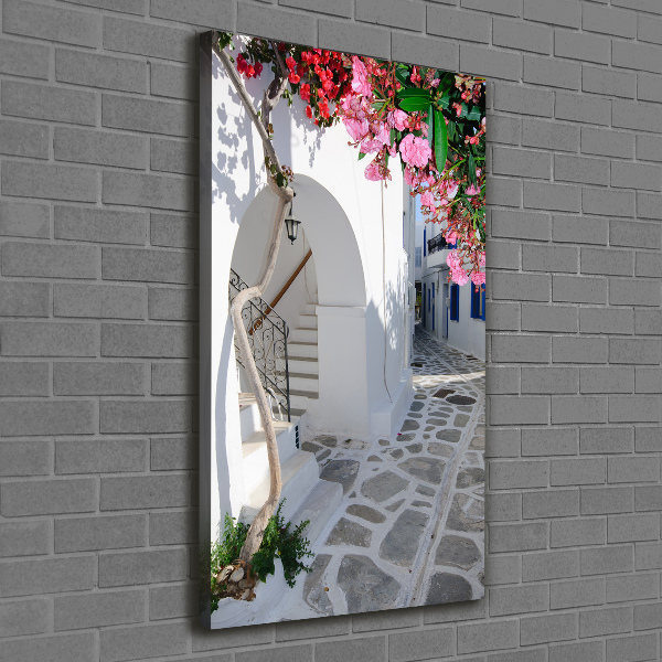 Canvas wall art Greek village