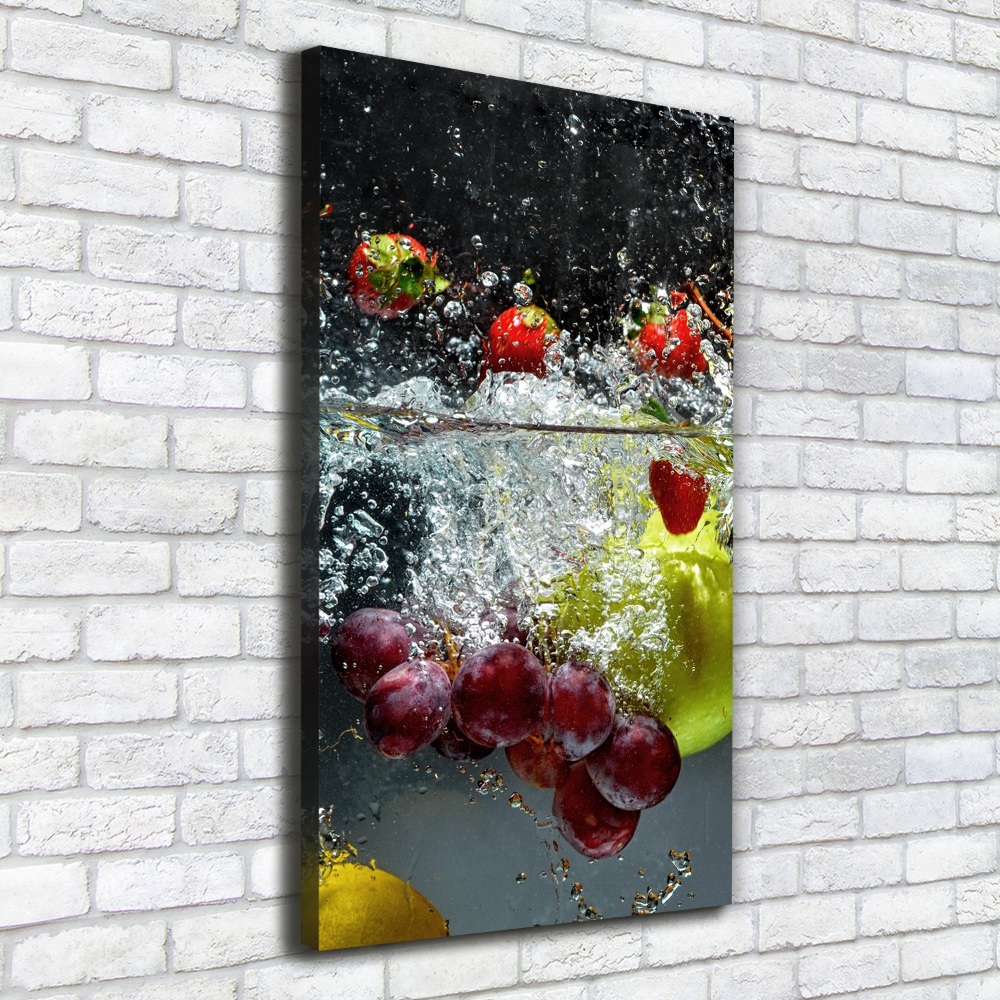 Canvas wall art Fruit underwater