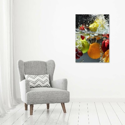 Canvas wall art Fruit underwater