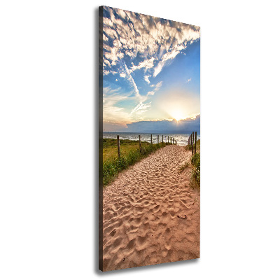 Picture canvas print Path to the beach